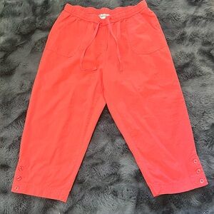 Cathy Daniels Capri cotton pants pink size L